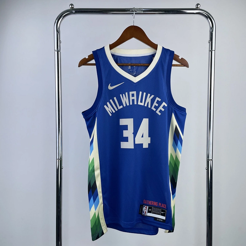 2023 NBA Milwaukee Bucks (34 ANTETOKOUNMPO) Basketball Jersey