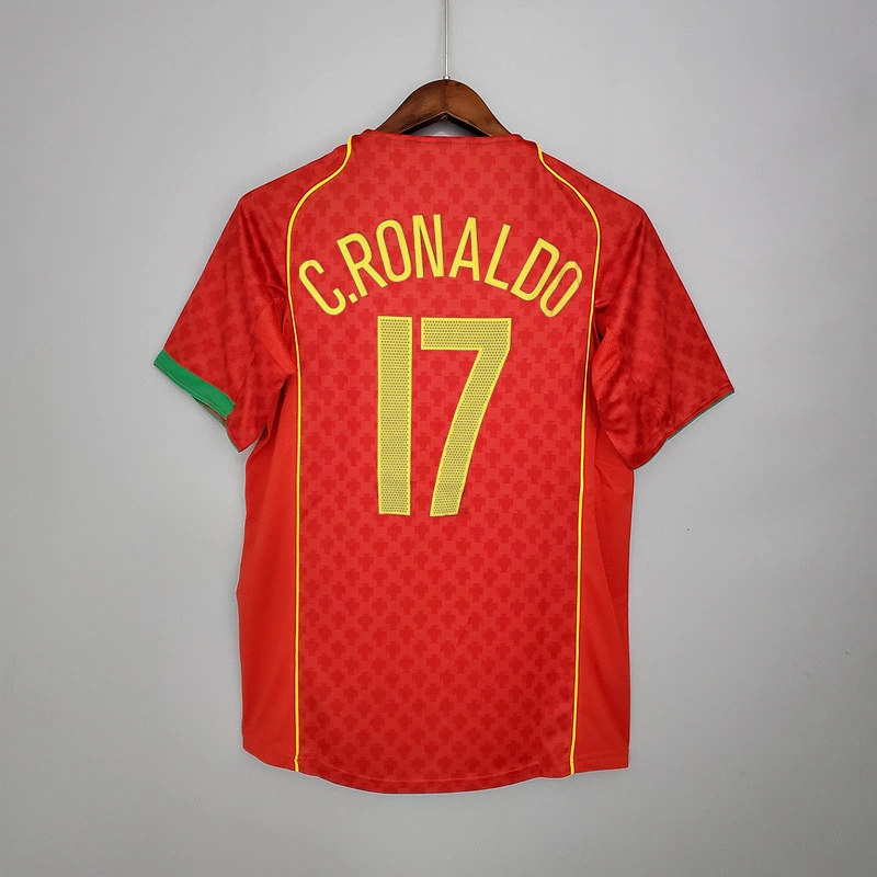 Retro 2004 Portugal home FIGO F.COUTO C.RONALDO RUI COSTA Football jersey retro