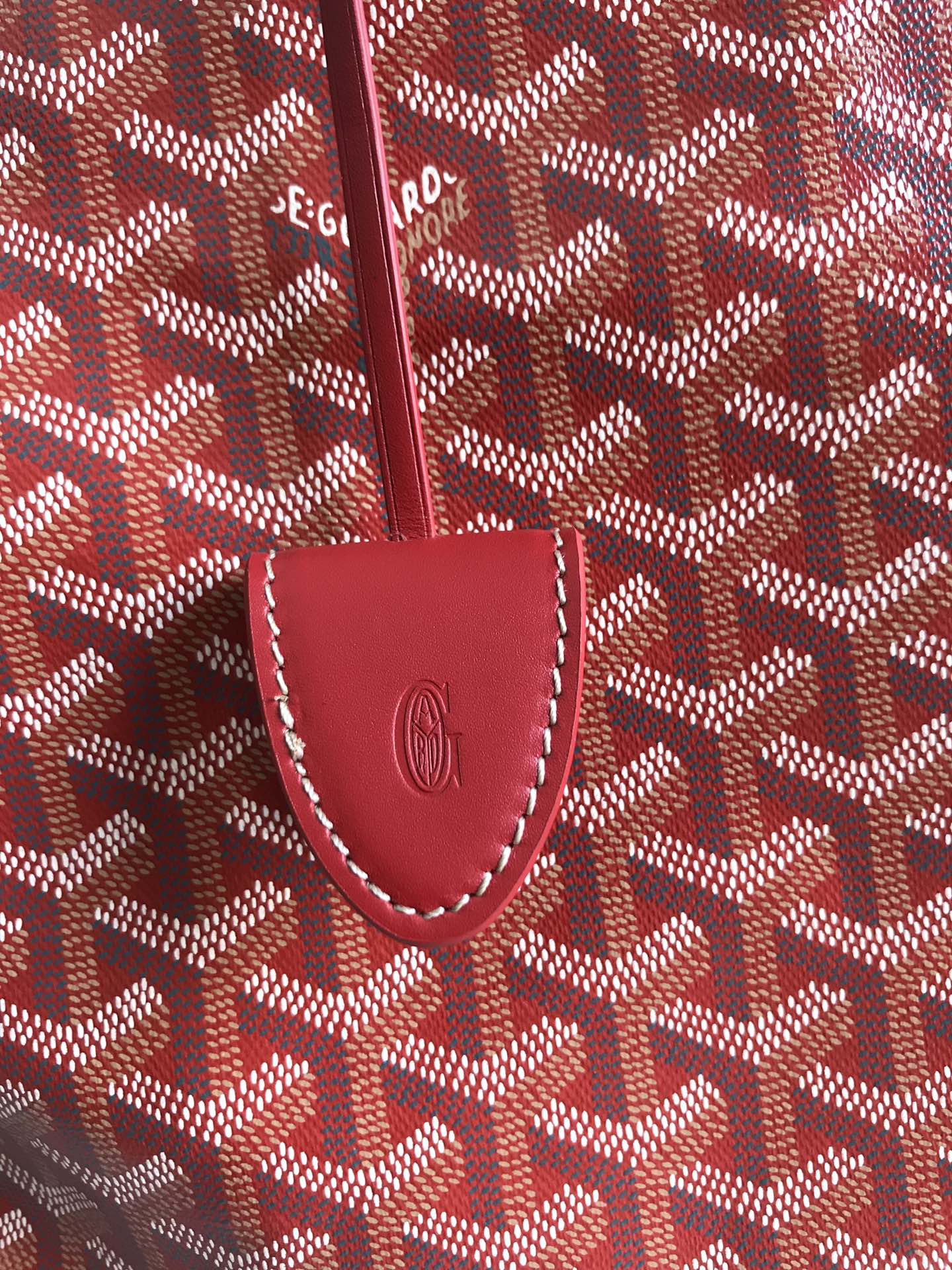 Goyard Bellechasse Biaude Pm Bag 36cm Classic Red Goyardine Canvas And Calfskin Trim