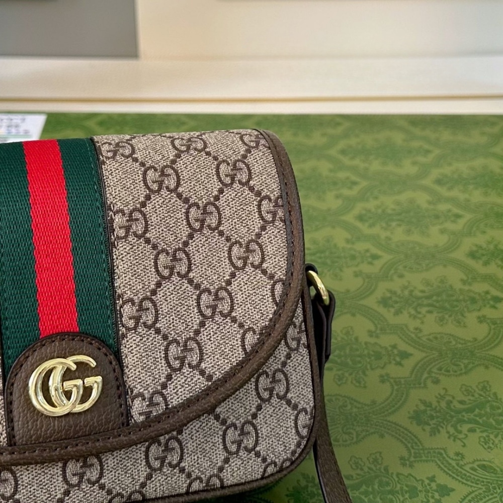 Gucci Ophidia Mini Shoulder Bag Beige And Dark ‎19cm 772239 Facuj 8745