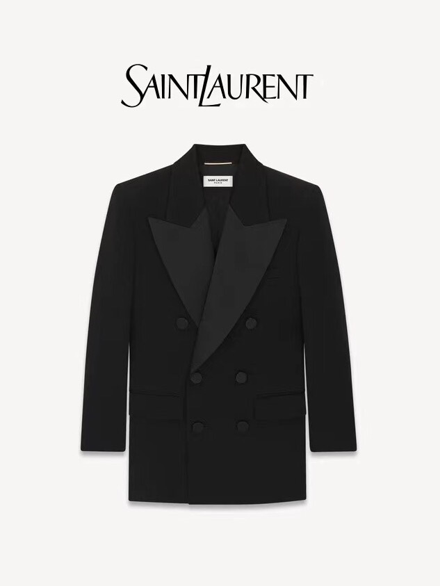 Saint Laurent-Inspired Double-Breasted Blazer