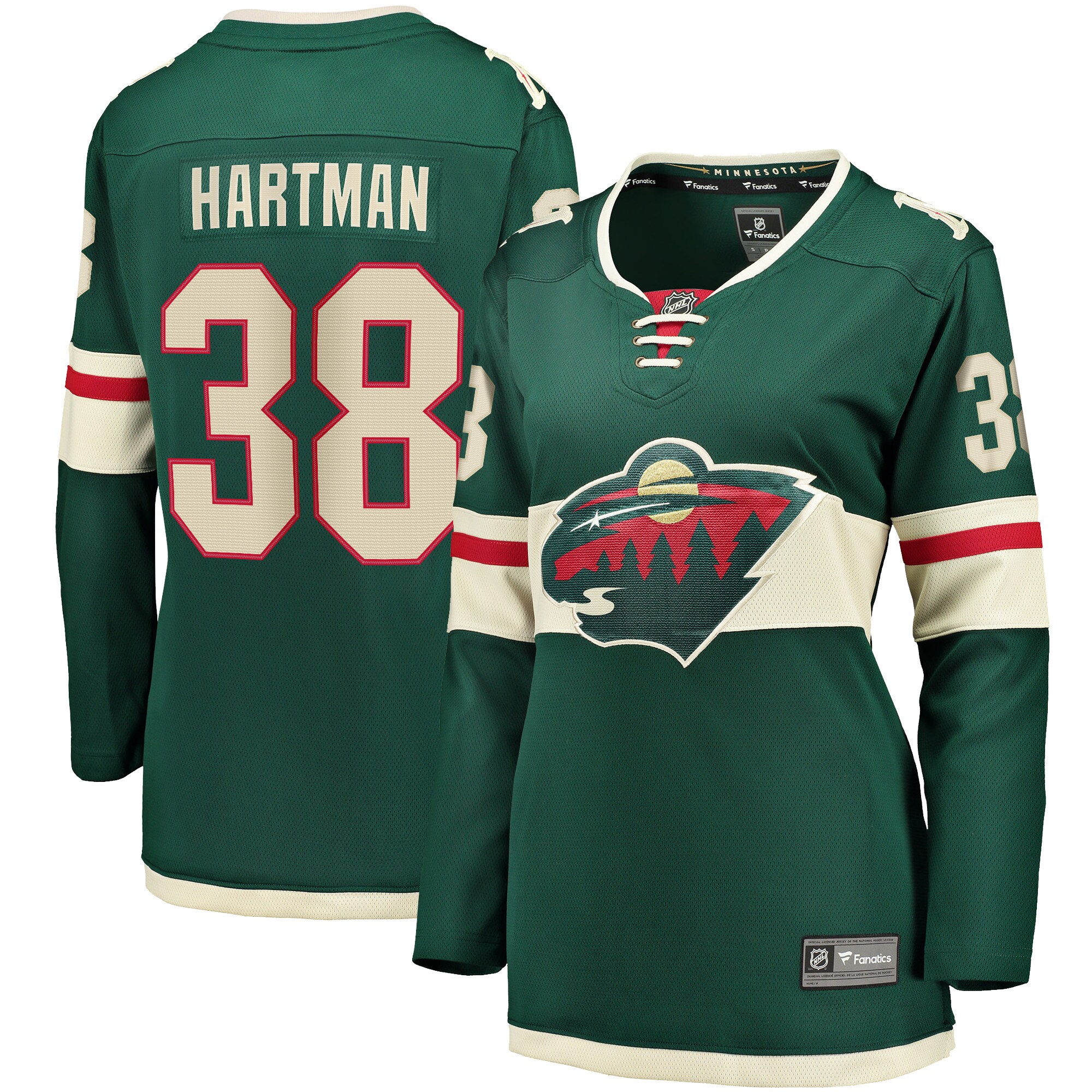Ryan Hartman Minnesota Wild Fanatics Women’s Home Breakaway Player Jersey – Green