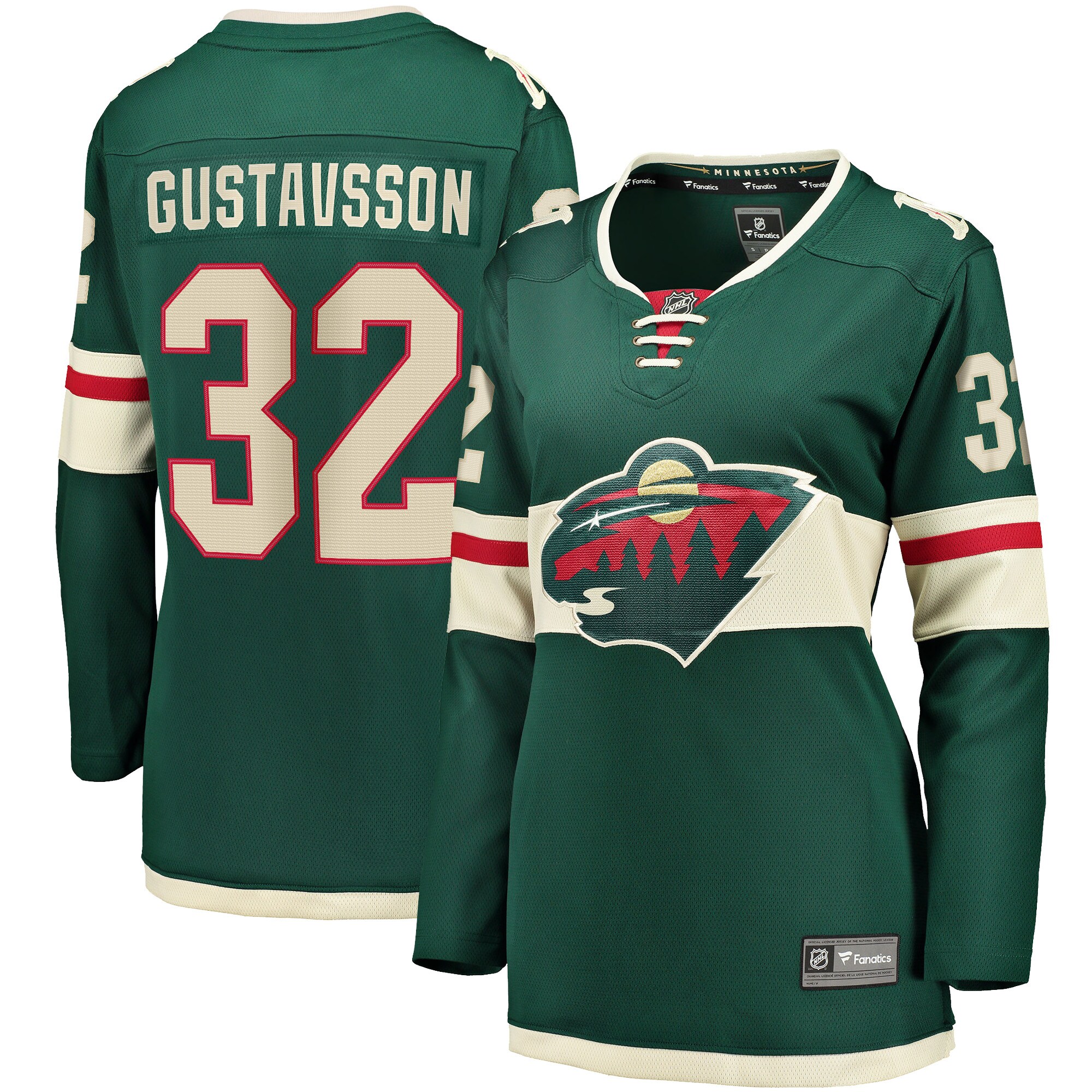 Filip Gustavsson Minnesota Wild Fanatics Women’s Home Breakaway Player Jersey – Green