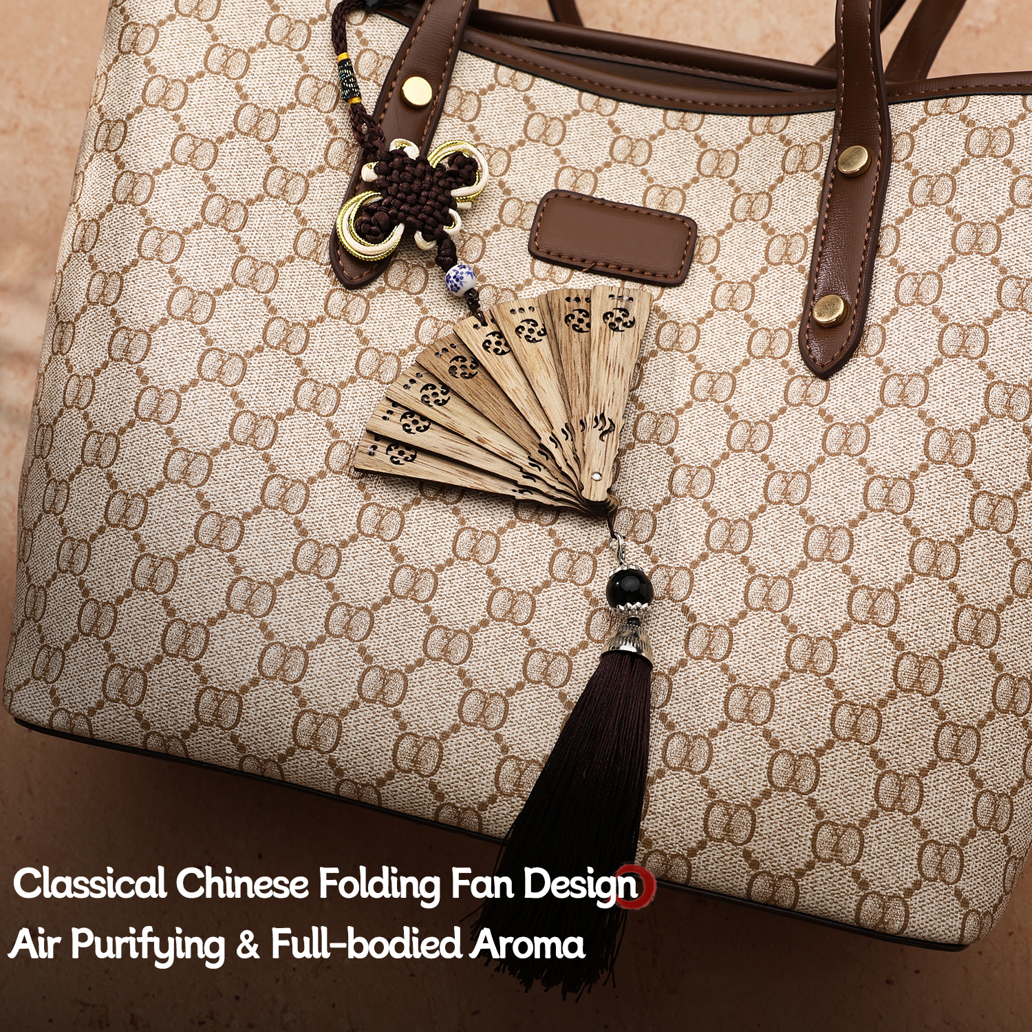 [Sinoscent Qinglan Collection] Agarwood Fan Hanging Ornament