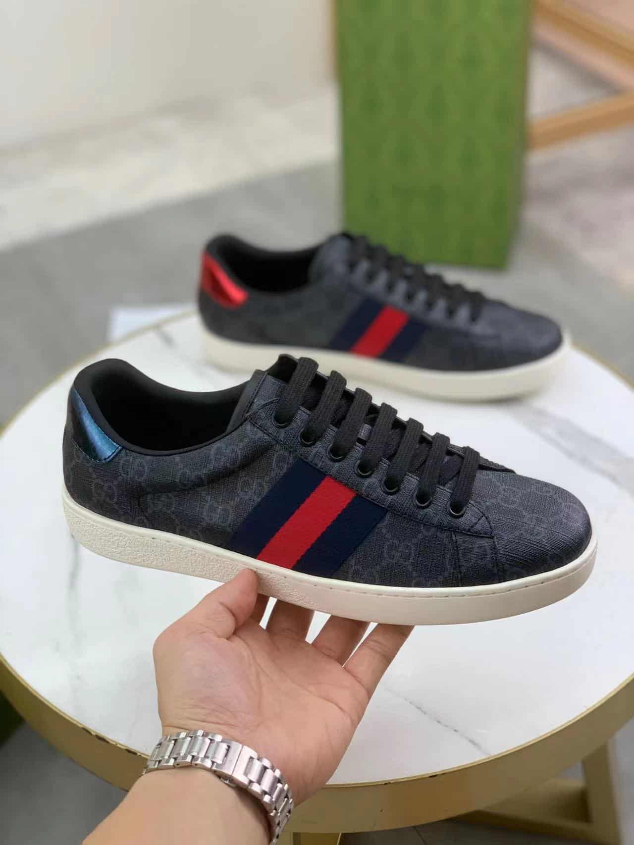 Gucci Gg Ace Supreme Sneakers Black 429445 K2Lh0 1130