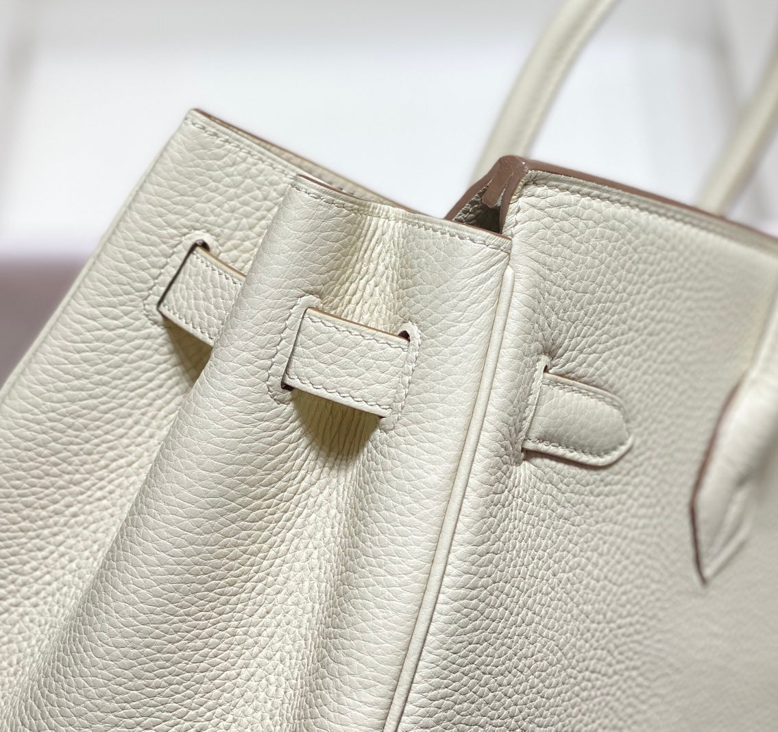 Hermes Birkin 35Cm Bag White Togo Gold Hardware
