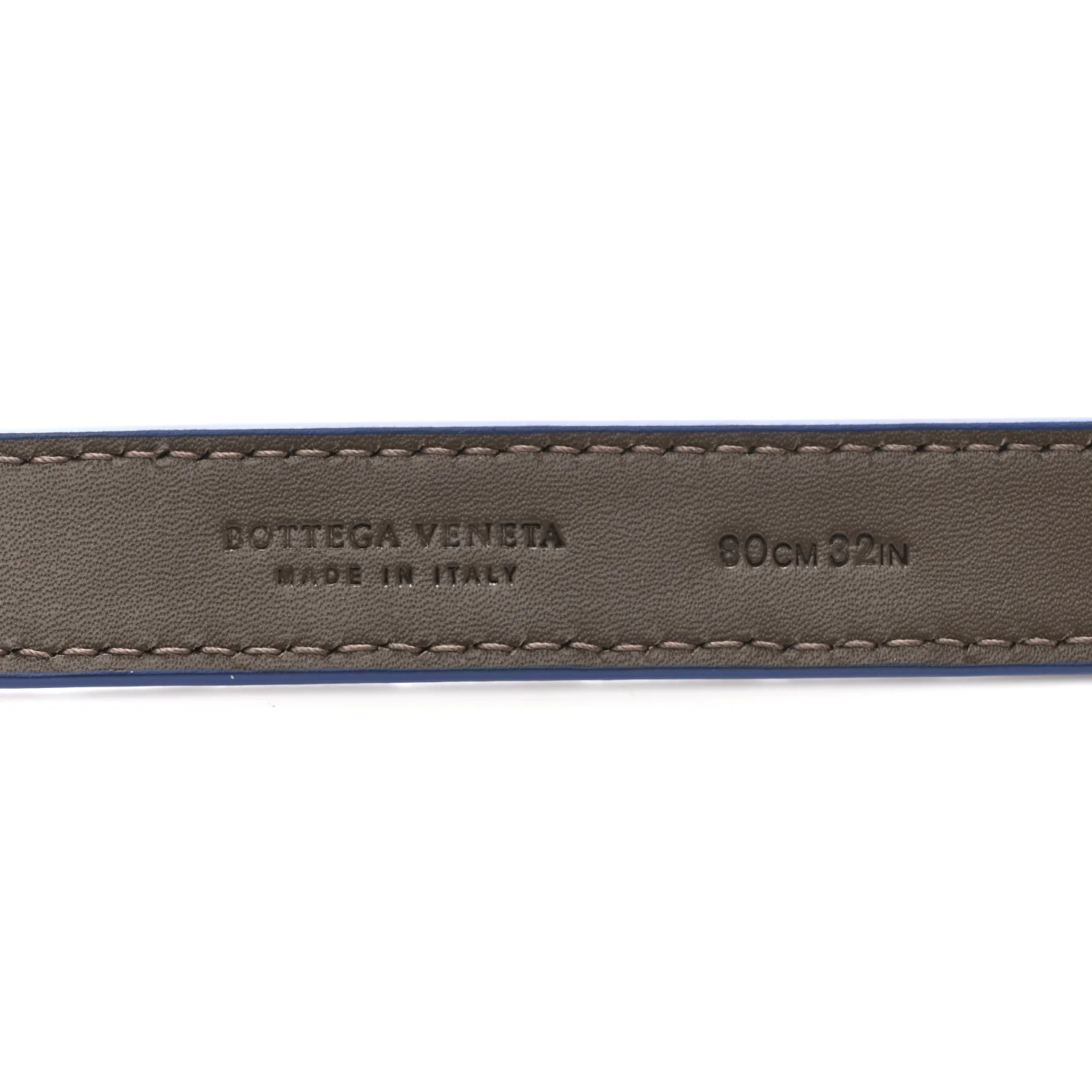 Metallic Nappa Intrecciato Belt 80 32 Blue