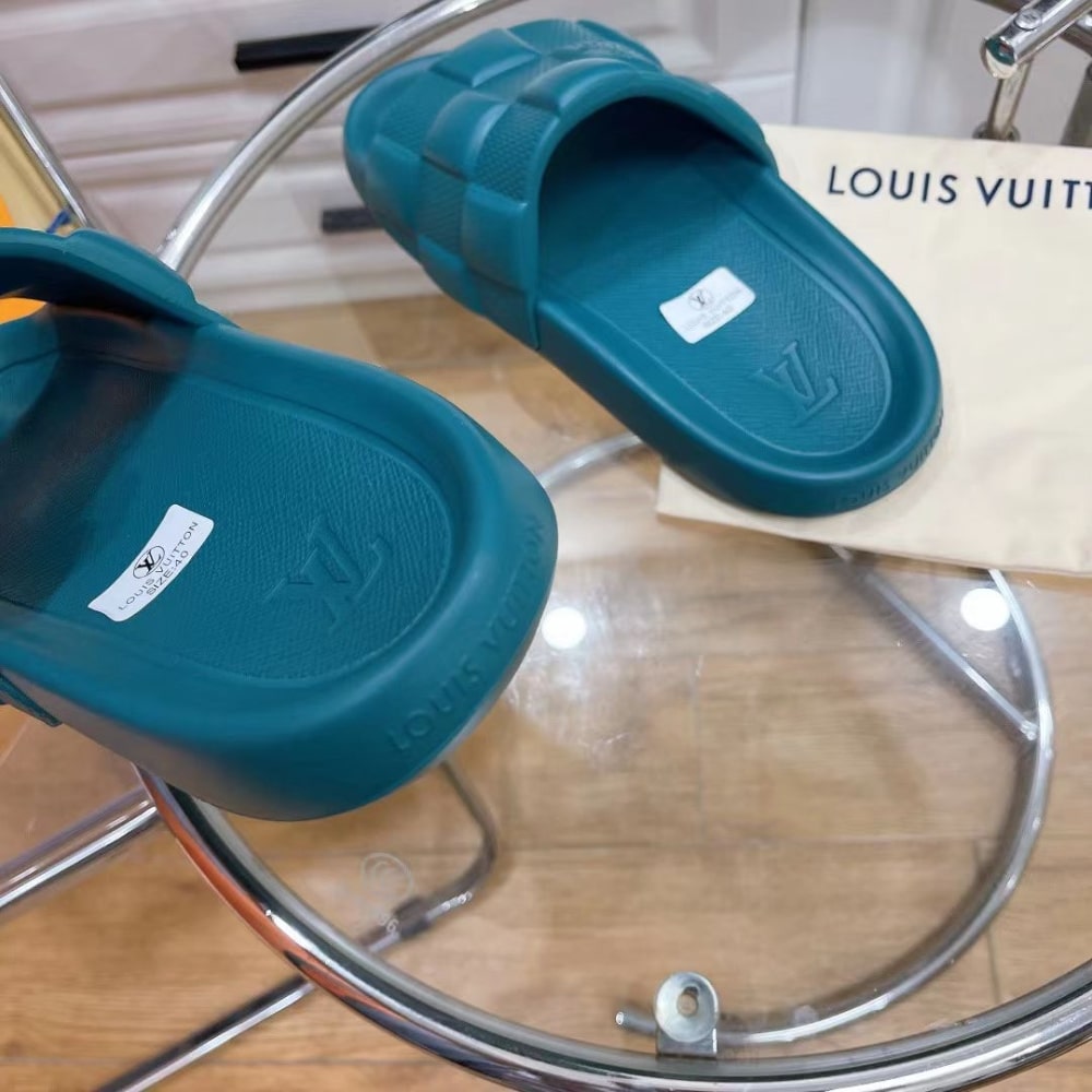 Louis Vuitton Waterfront Mule Maxi Damier Rubber Blue