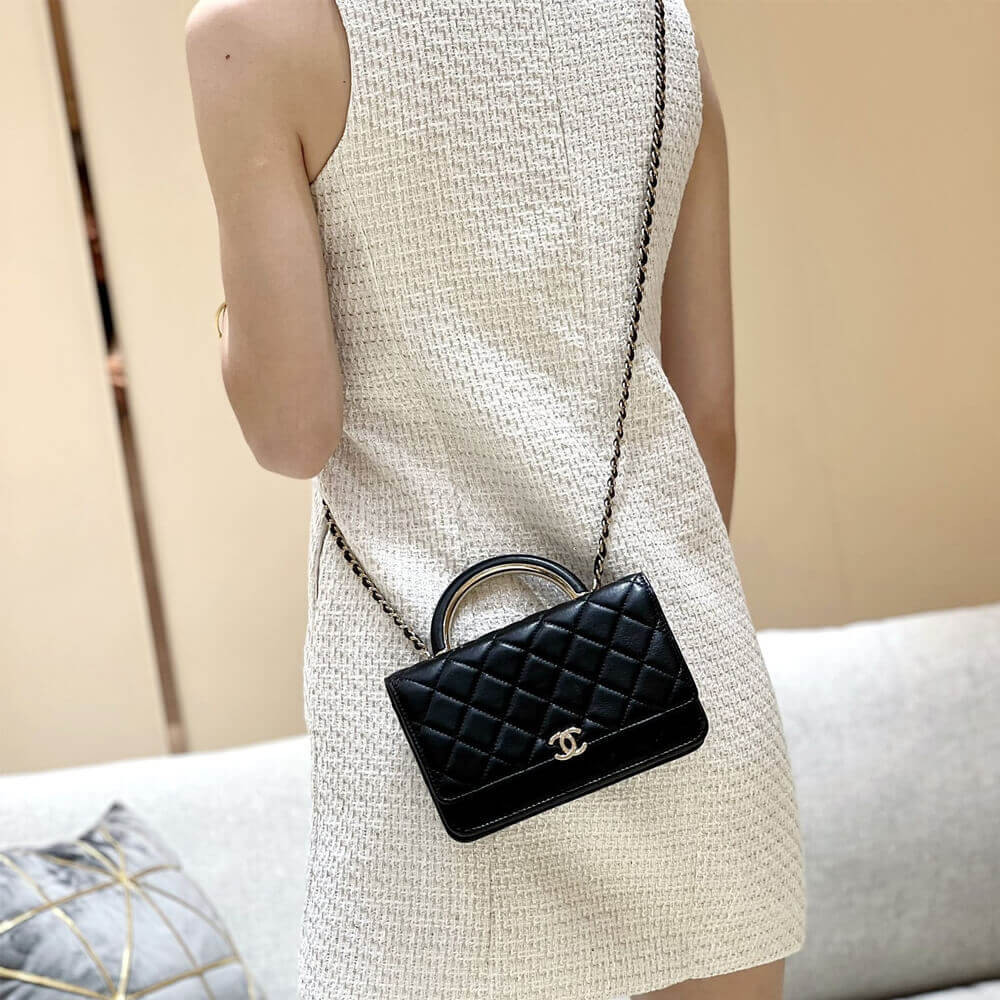 Chanel Wallet On Chain Top Handle Lambskin WOC