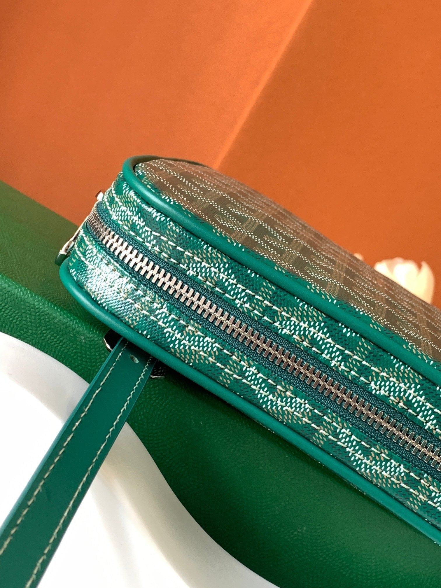 Goyard Yona Bag Coated MM 21Cm Green Canvas