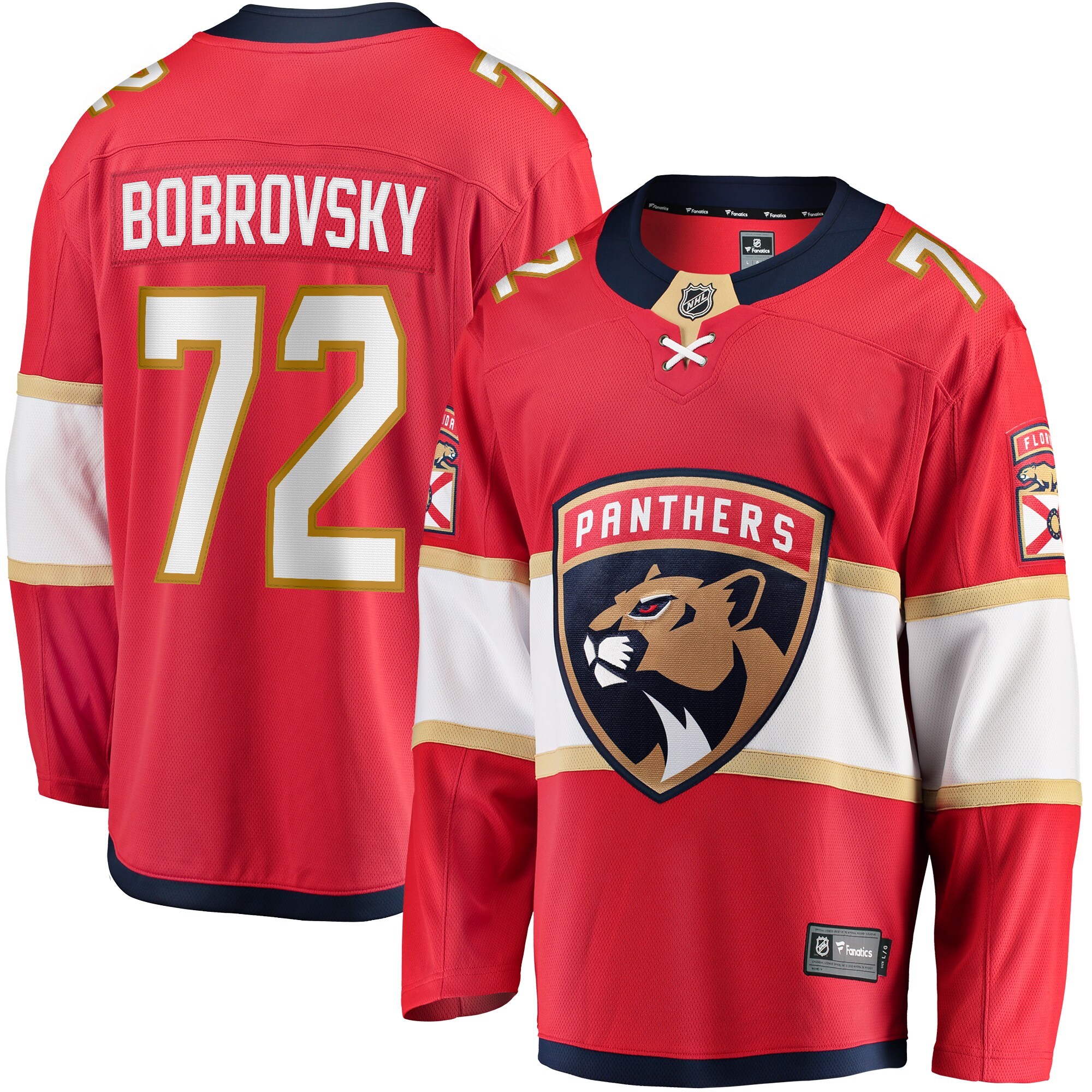Sergei Bobrovsky Florida Panthers Fanatics Breakaway Player Jersey – Red