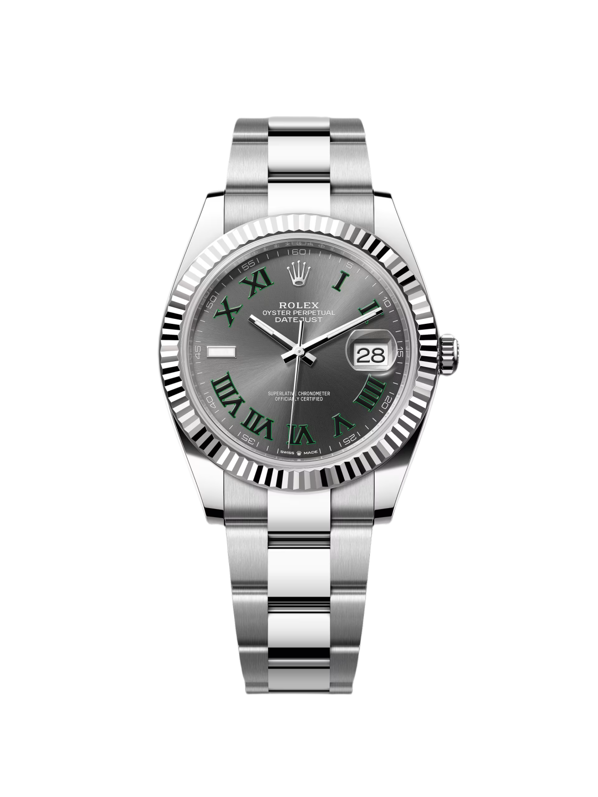 Rolex  Datejust 41mm 126334 Slate Roman Jubilee Stainless Steel Mens Watch