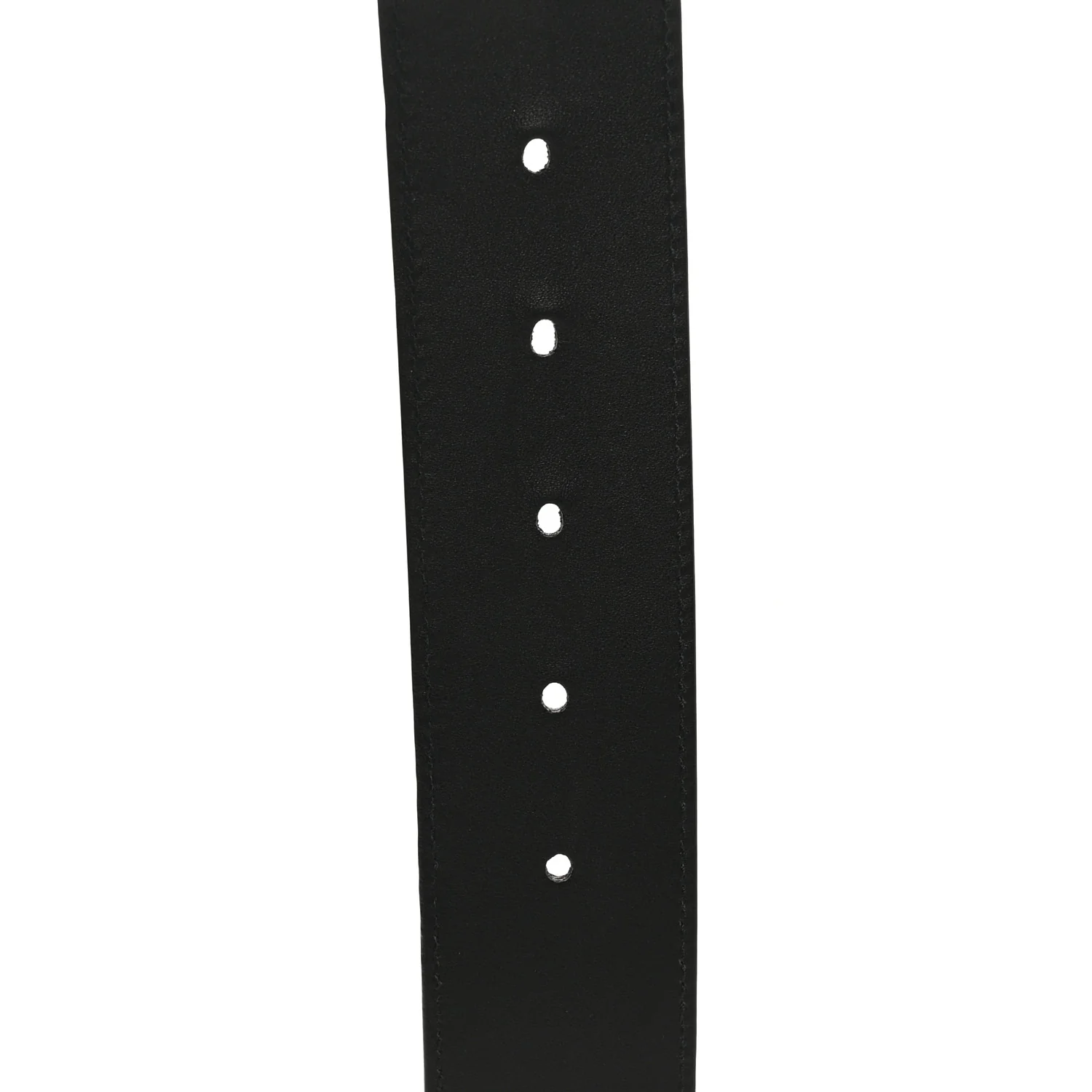 Moon Calfskin Pearl Double G 40mm Belt 90 36 Black Cream