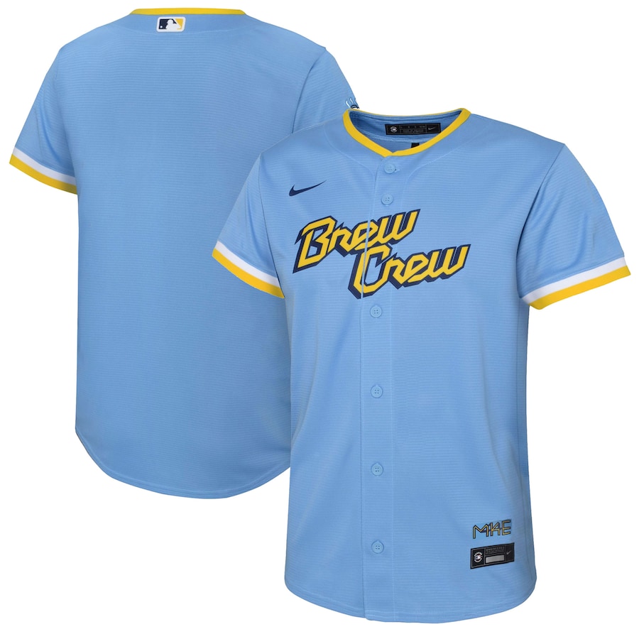 Milwaukee Brewers Preschool City Connect Team Jersey Powder Blue