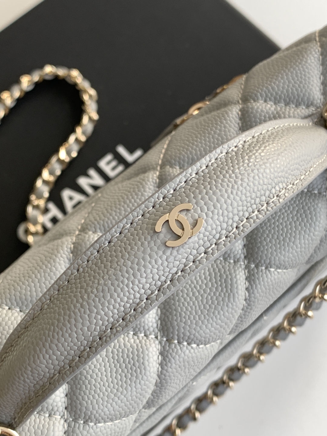 Chanel 25C Vanity Case Light Blue 20cm