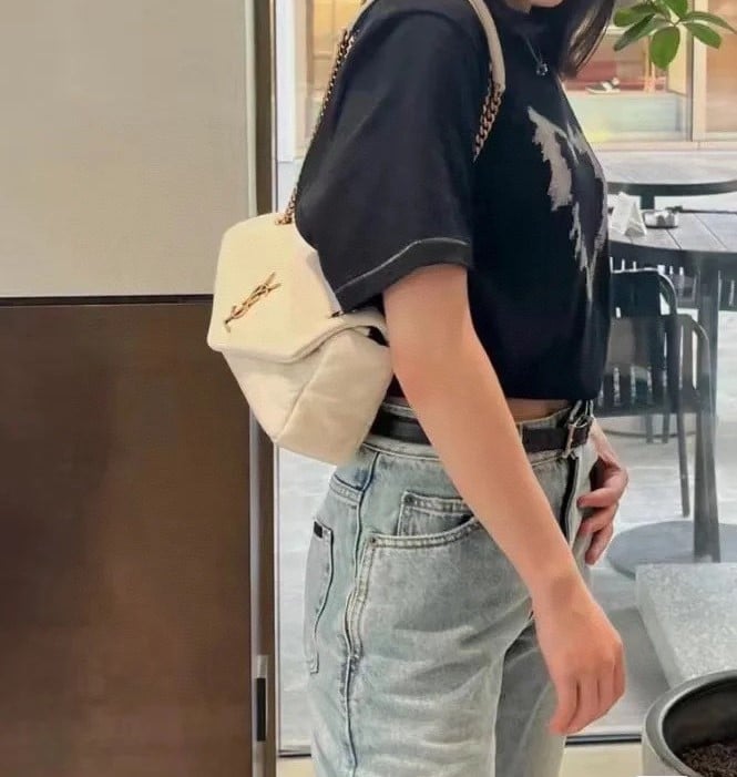 Saint Laurent Calypso In Plunged White 27Cm