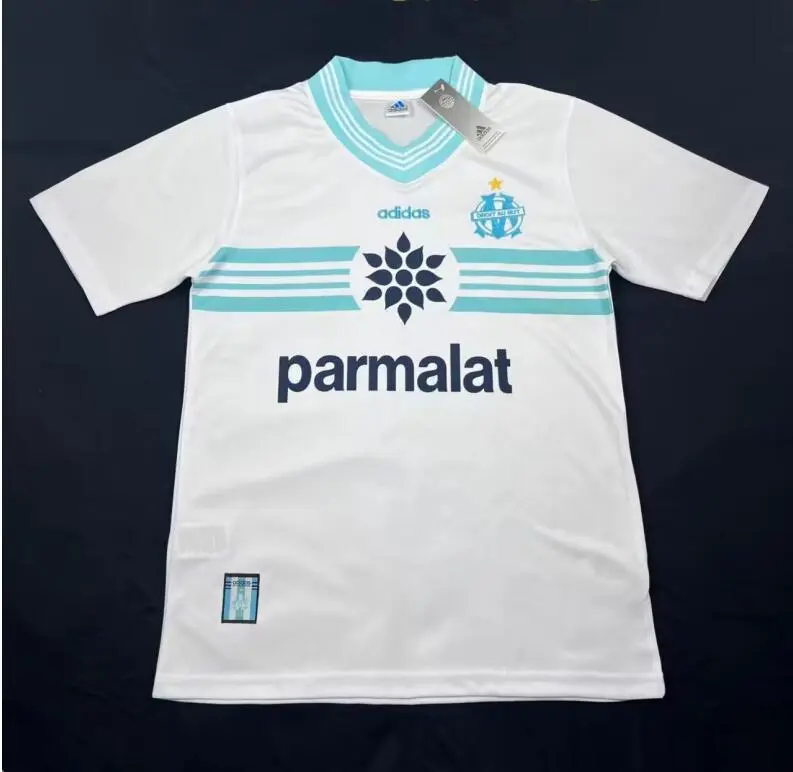 retro 1996-97 Marseille home football jersey