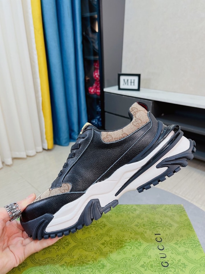 Gucci Gc Rhython Leather Sneaker Black