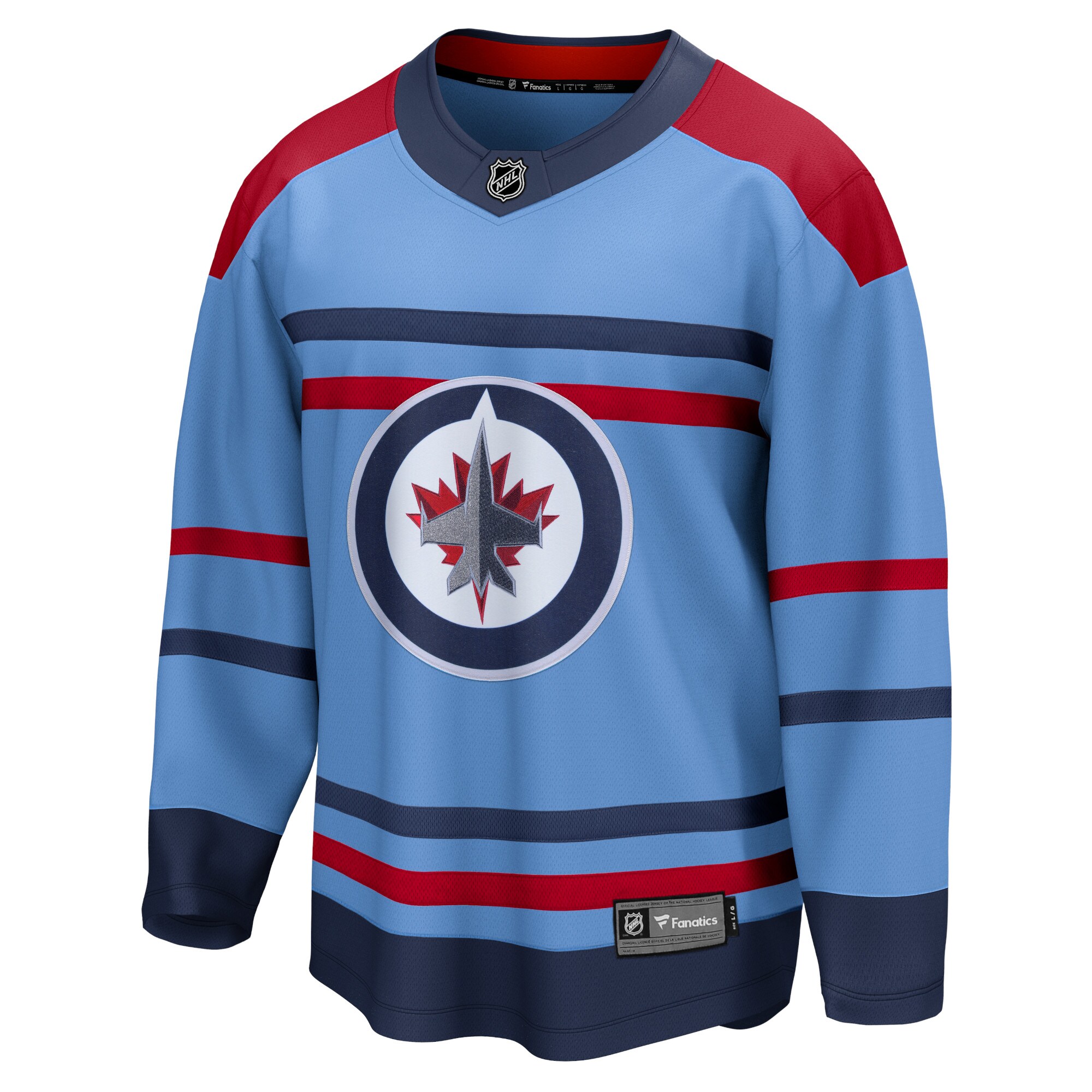 Winnipeg Jets Fanatics Anniversary Premier Breakaway Jersey – Light Blue