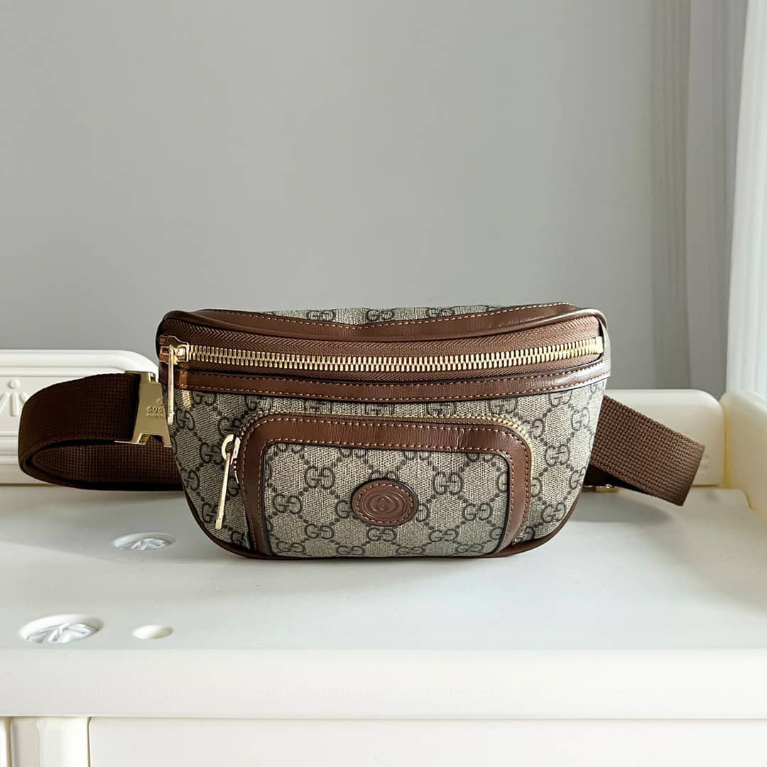 Gucci Belt Bag Gg Brown 24Cm