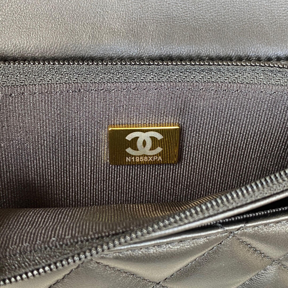 Chanel Wallet On Chain Top Handle Lambskin WOC