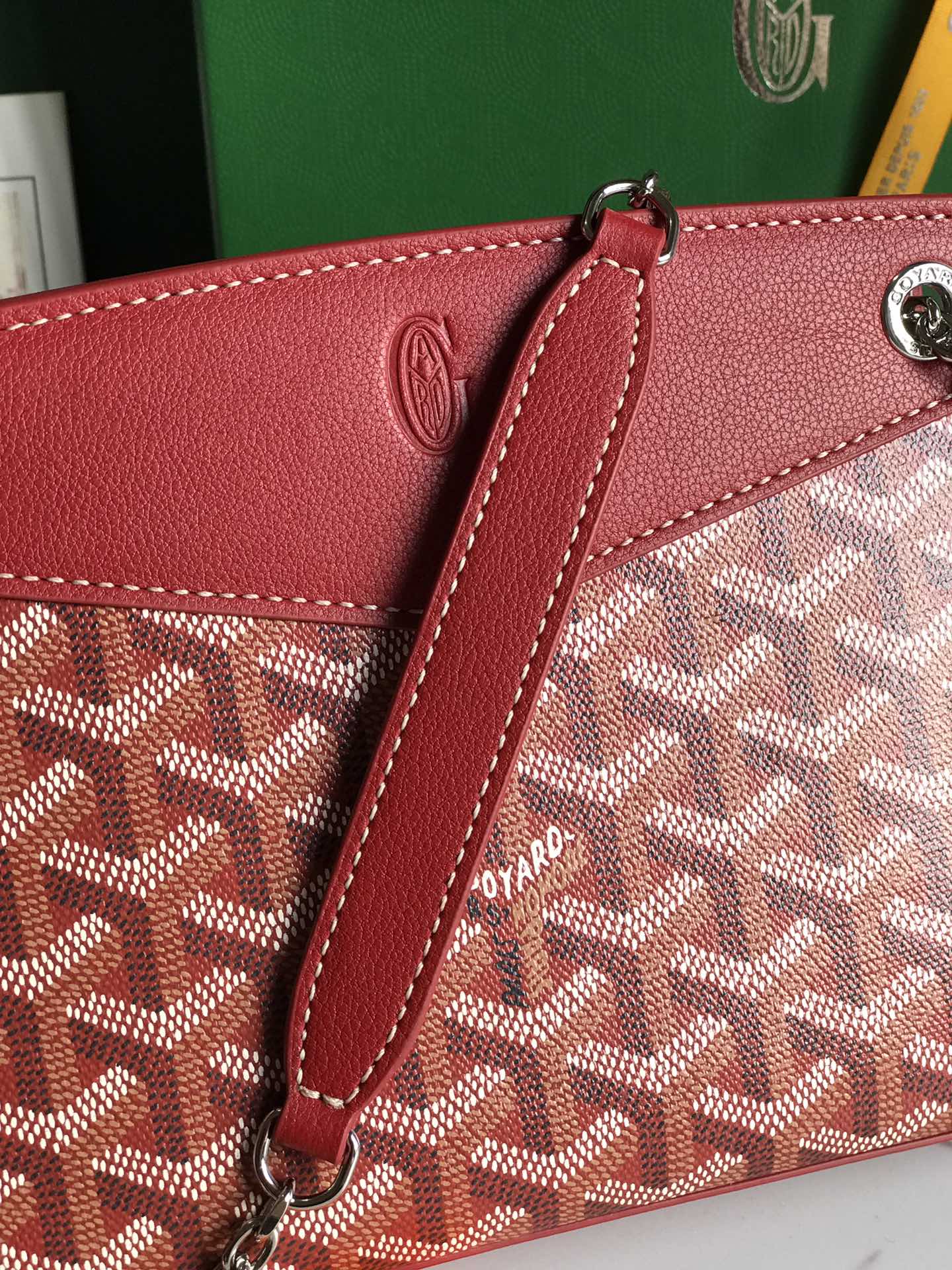 Goyard Rouette Structuré Mini Bag 21 Cm Classic Red Goyardine Canvas And Calfskin