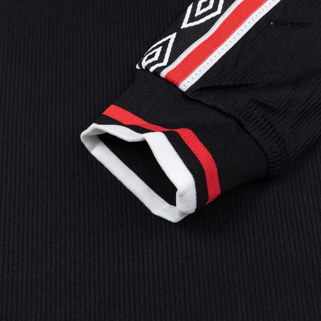 Manchester United 1998/99 Away Long Sleeve Retro Soccer Jersey Black