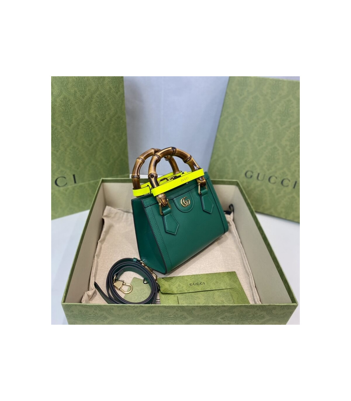 Gucci Diana Mini Tote Bag Green