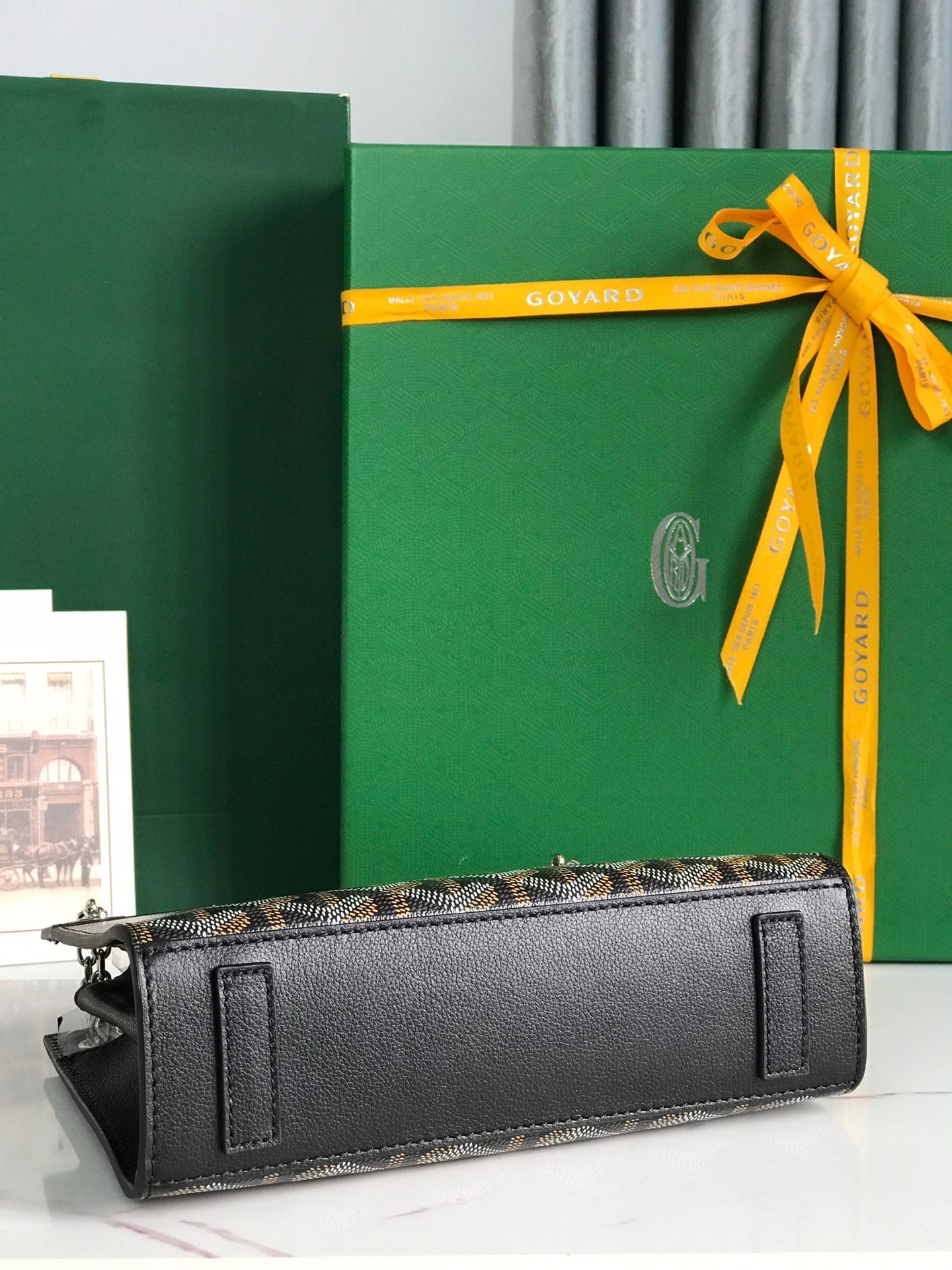 Goyard Rouette Structuré Mini Bag 21 Cm Black Goyardine Canvas And Calfskin