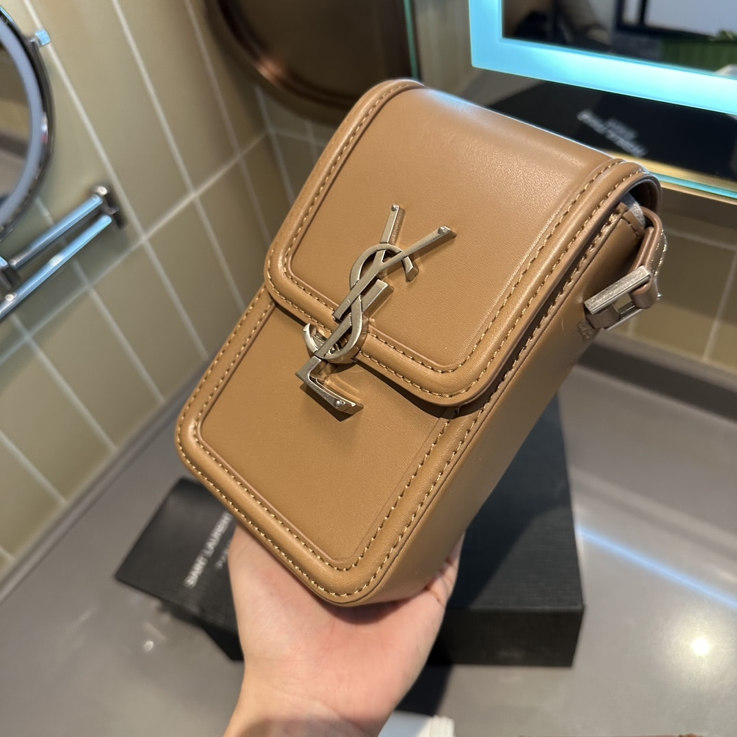 Saint Laurent Solferino Mini Bag In Smooth Leather Fox 11Cm 7539630Sx0E2536