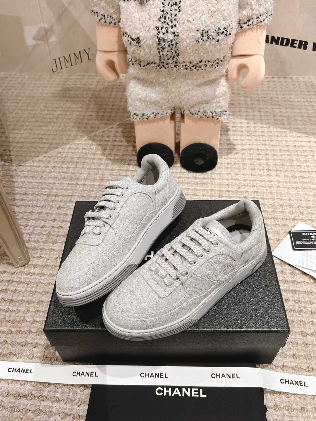 CHANEL Wool & Mixed Fibers Sneakers
