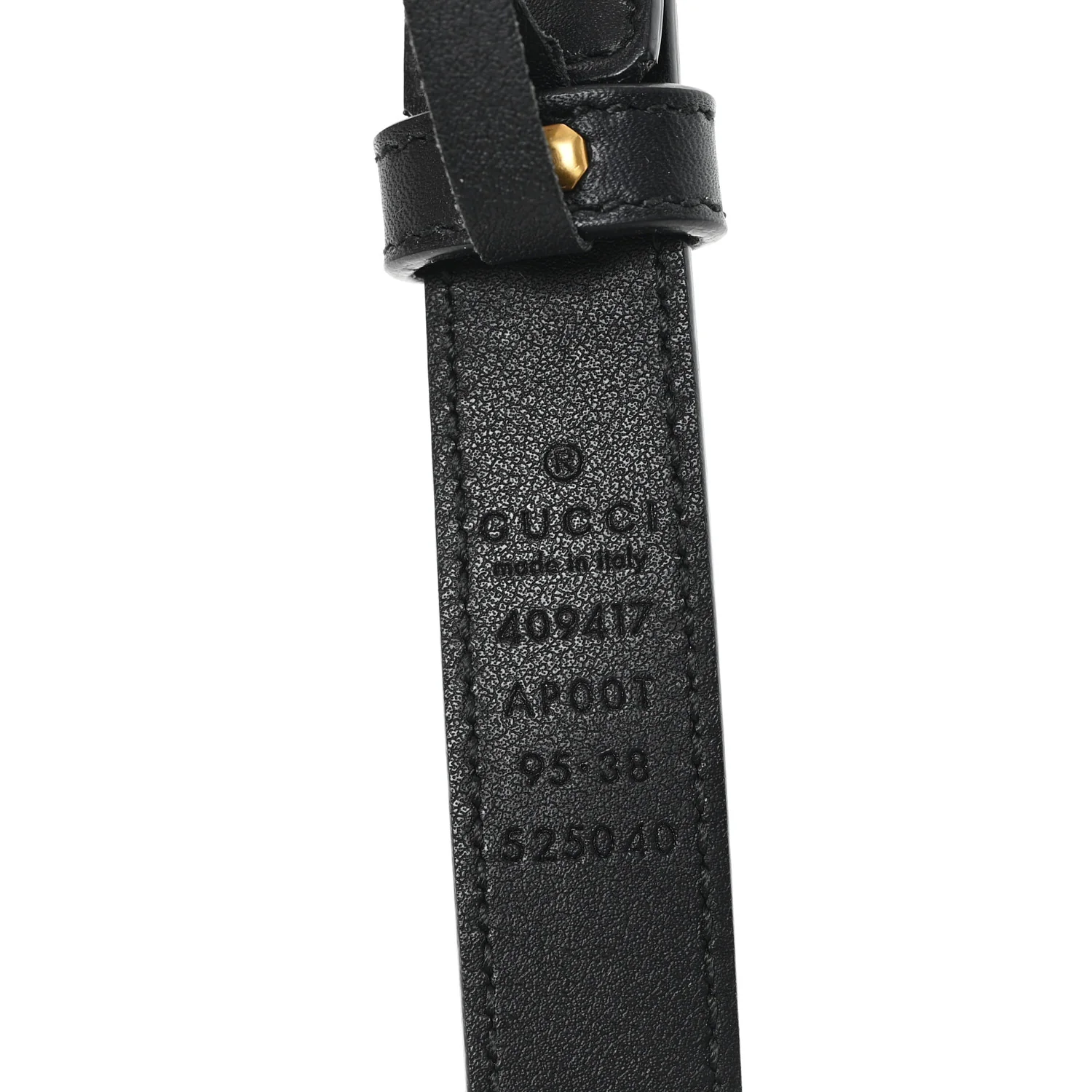 Calfskin Double G 20mm Belt 95 38 Black