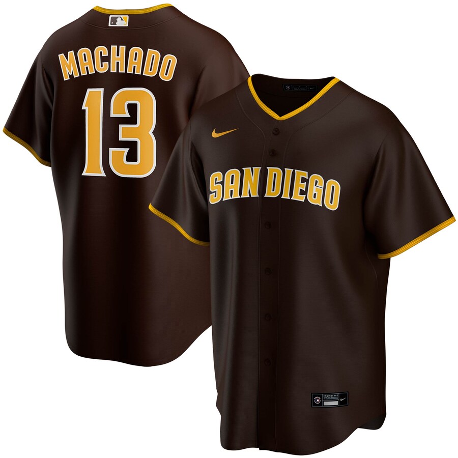 Manny Machado San Diego Padres Alternate Player Jersey Brown