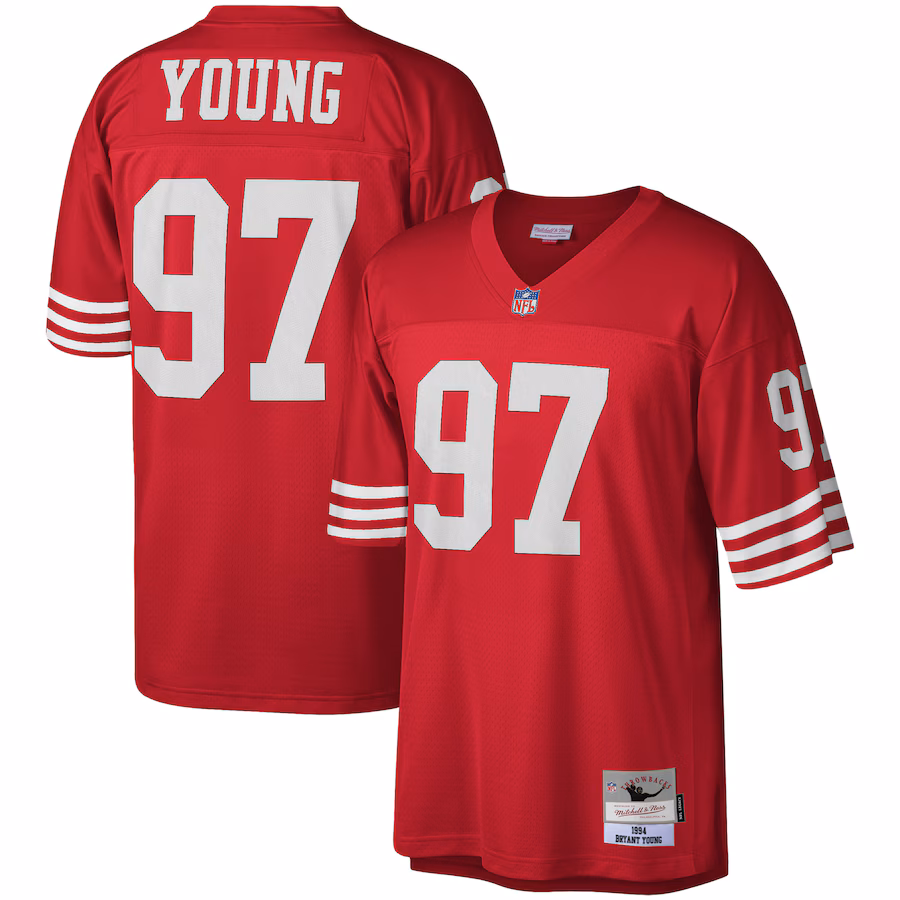 Factory Bryant Young San Francisco 49ers Mitchell & Ness Legacy Jersey - Scarlet
