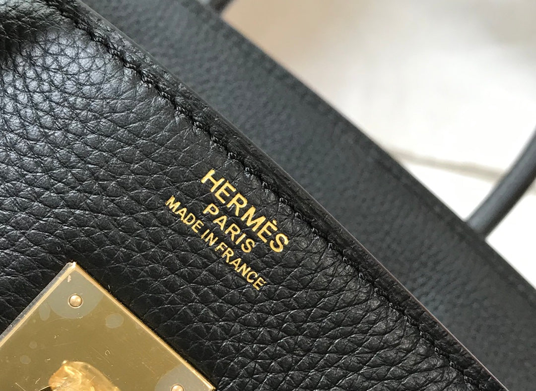 Hermes Birkin 35Cm Bag Black Togo Gold Hardware