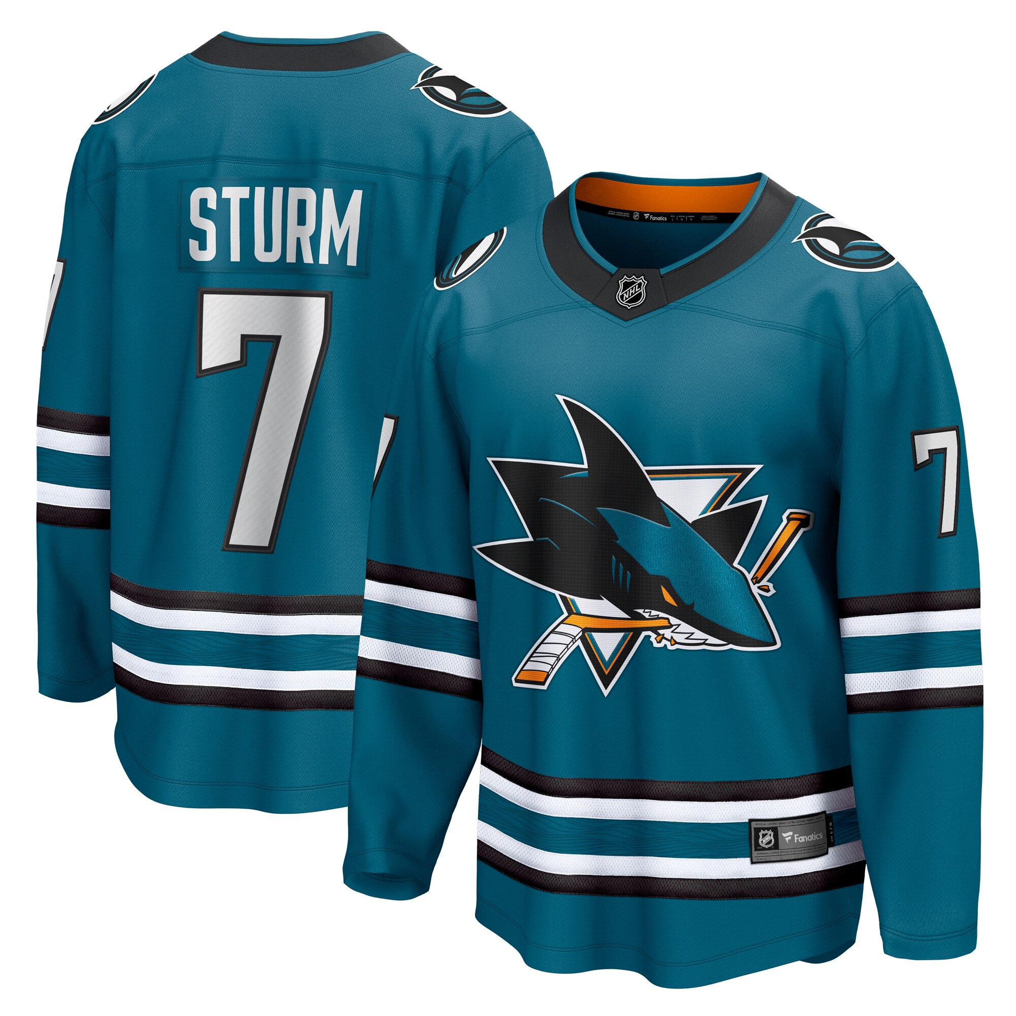 Nico Sturm San Jose Sharks Fanatics Home Breakaway Jersey – Teal
