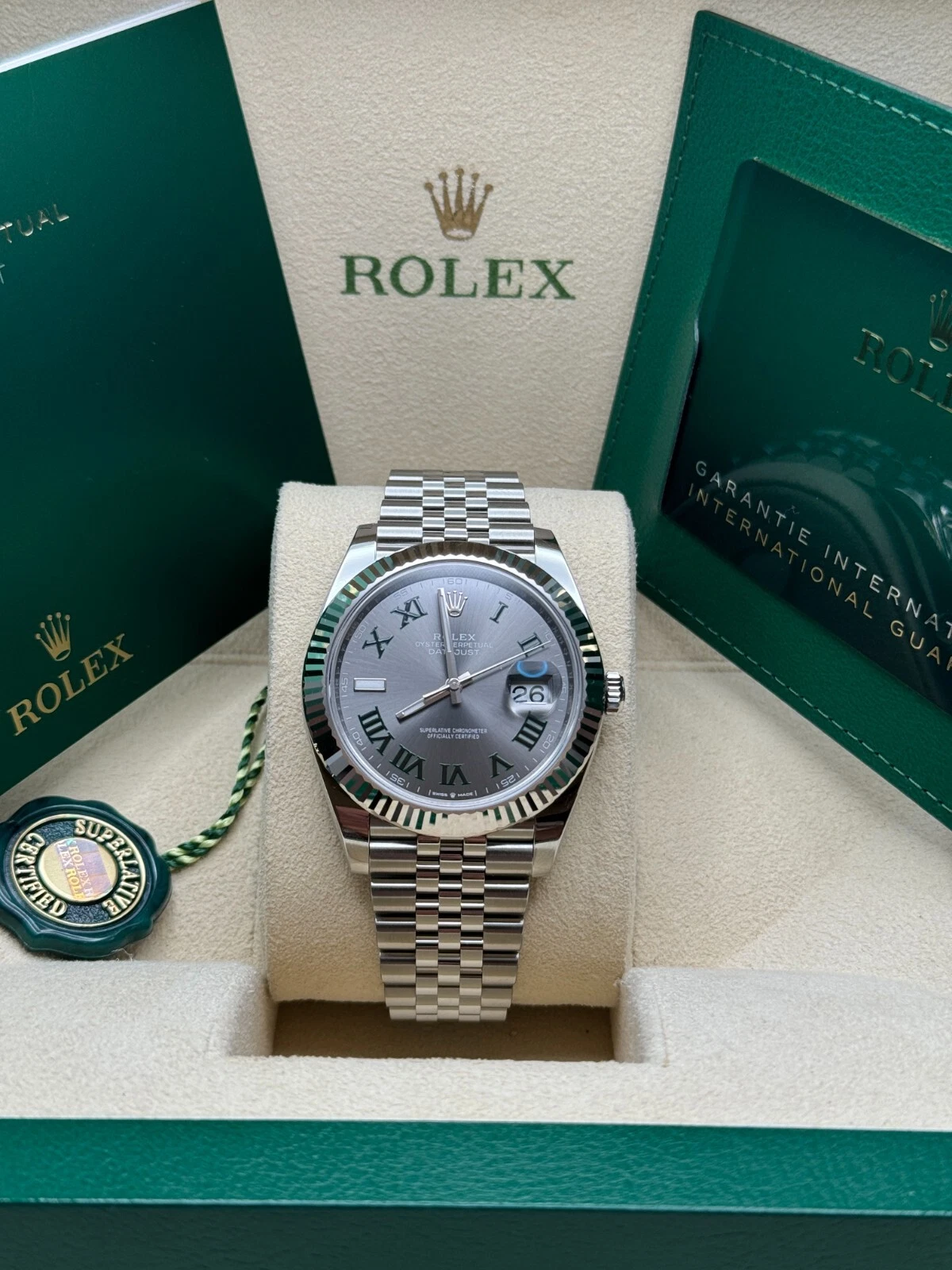 【Super Clone】RLX  Datejust 41mm 126334 Slate Roman Jubilee Stainless Steel Mens Watch