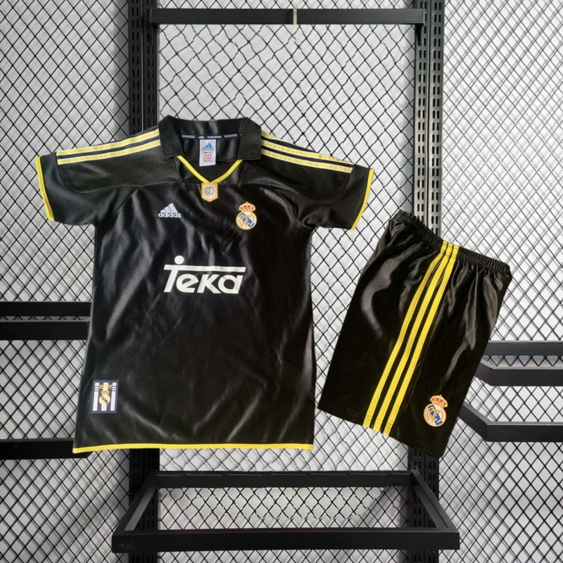 Retro kids 1999-01 KIDS Real Madrid away Football jersey retro
