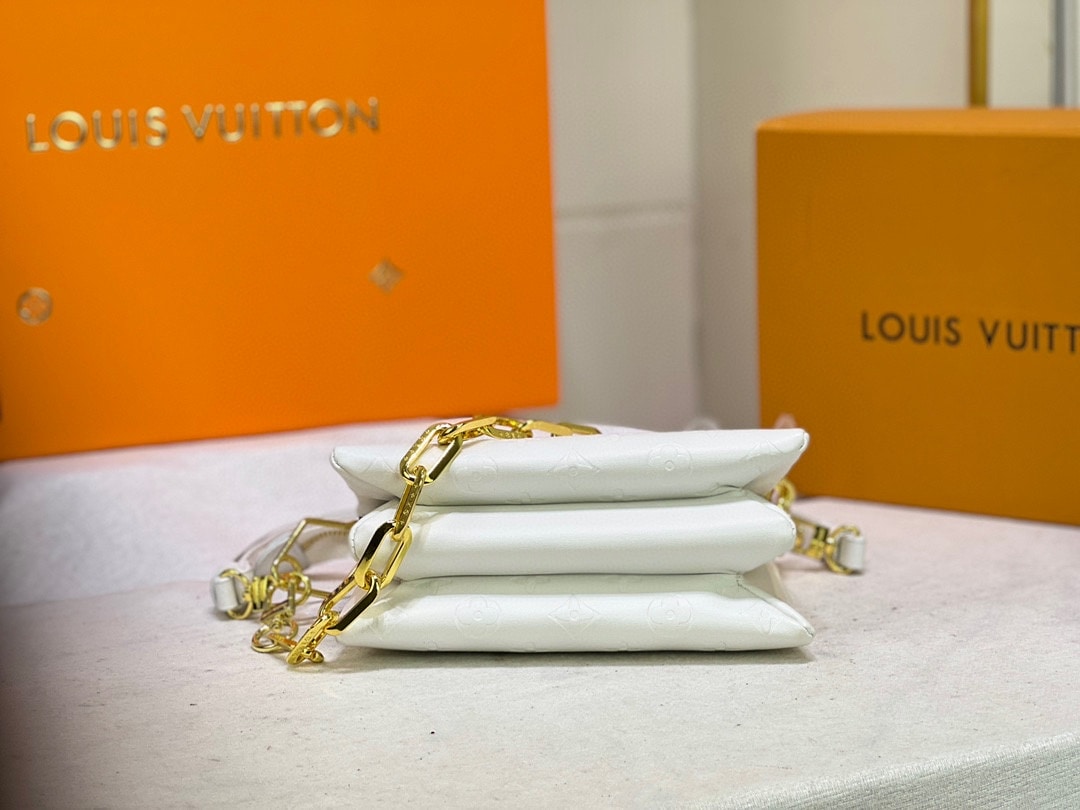 Louis Vuitton Coussin BB 22cm/8.7in Monogram Empreinte Leather White M20770 – Women