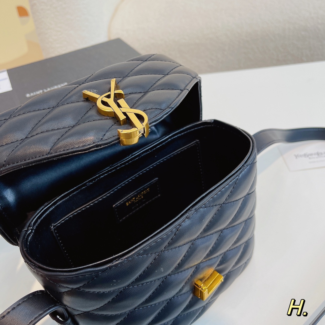 Saint Laurent Women’S June Box Bag Black 19Cm