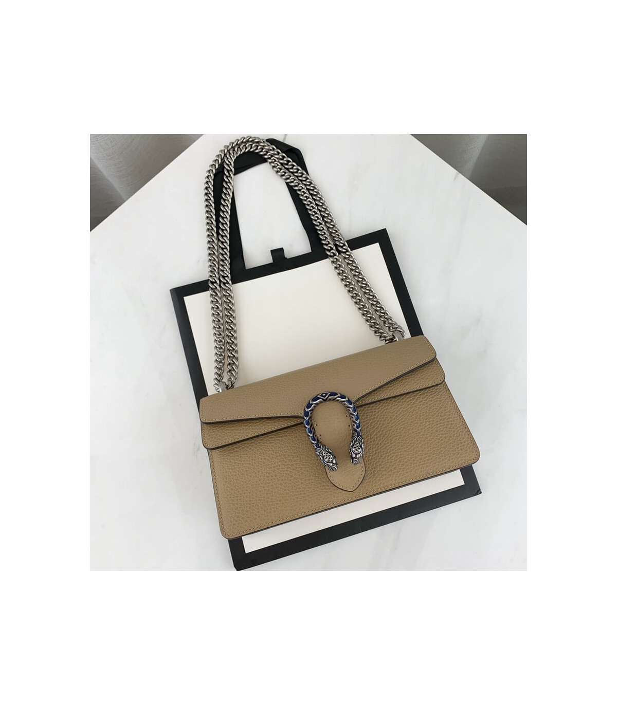Gucci Dionysus Small Shoulder Bag in Apricot Leather