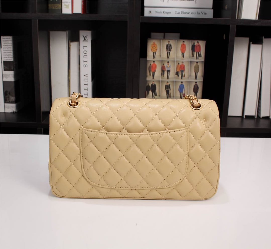Chanel Classic Flap Beige Gold Hardware 25Cm