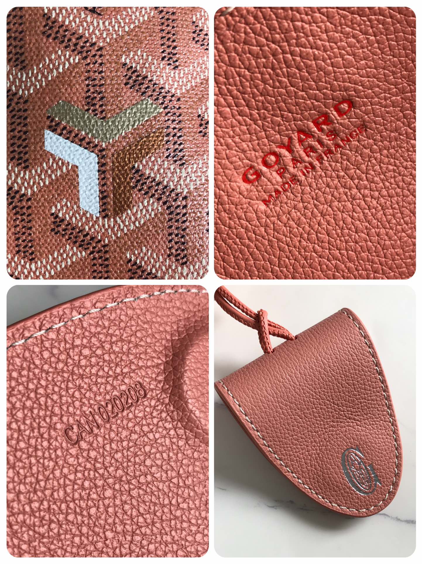 Goyard Anjou Mini Bag 20cm Manhattan Pink Calfskin And Goyardine Canvas