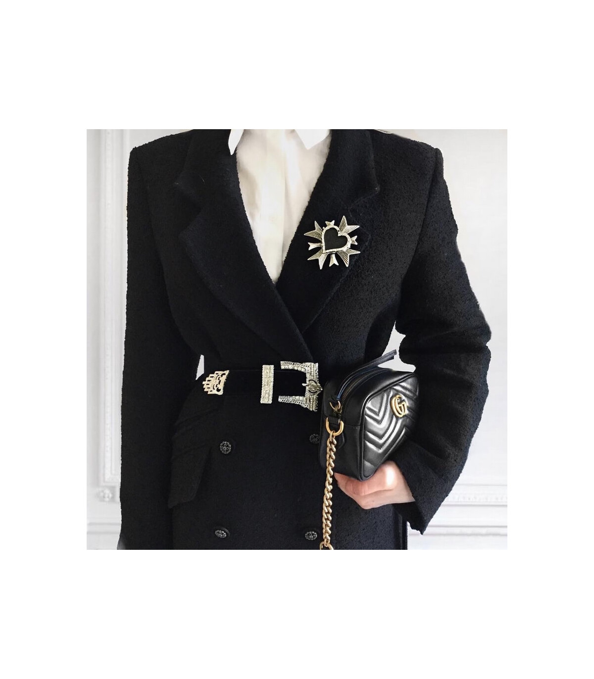 Gucci GG Marmont Matelasse Mini Bag Black