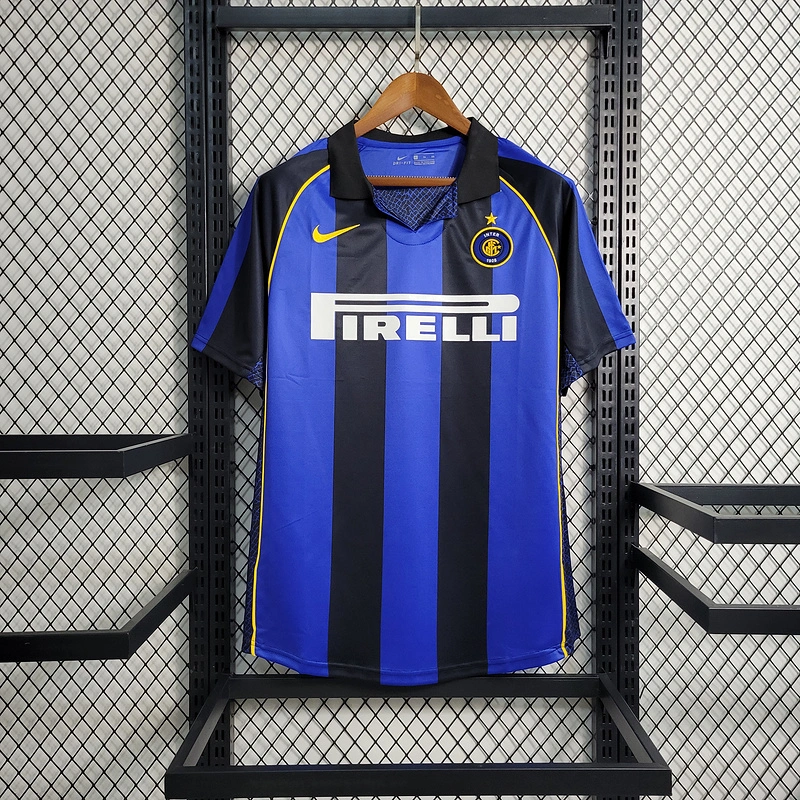 Retro 2001-02 Inter Milan Home KALLON RONALDO RECOBA SEEDORF Football jersey retro