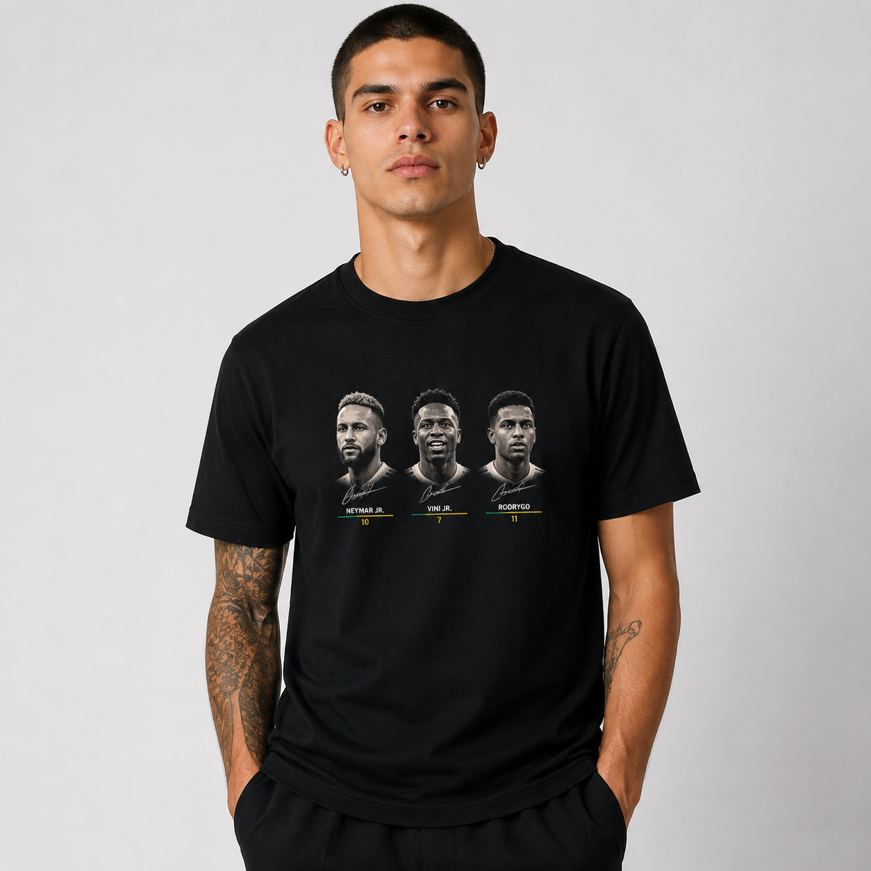 Brazilian Player Pure Cotton T-Shirt – Limited-Time Offer