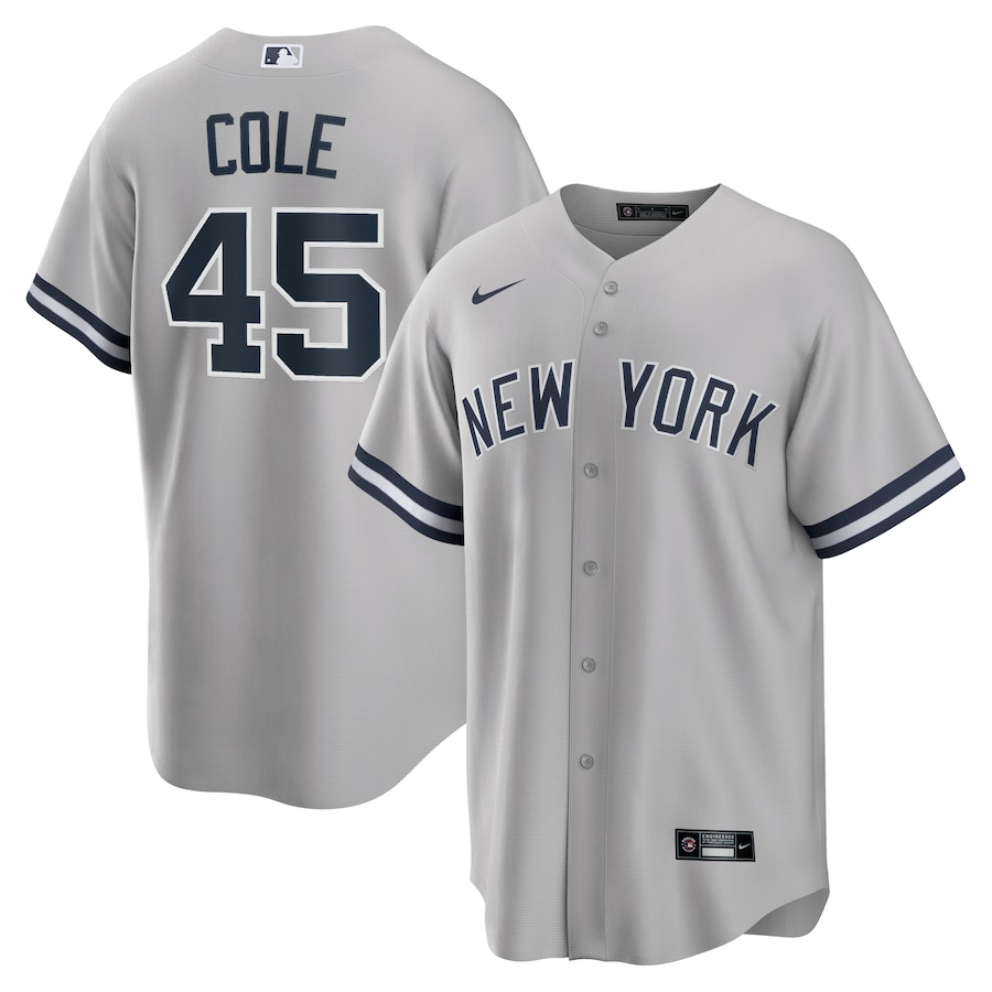 Gerrit Cole New York Yankees Road Player Name Jersey Gray