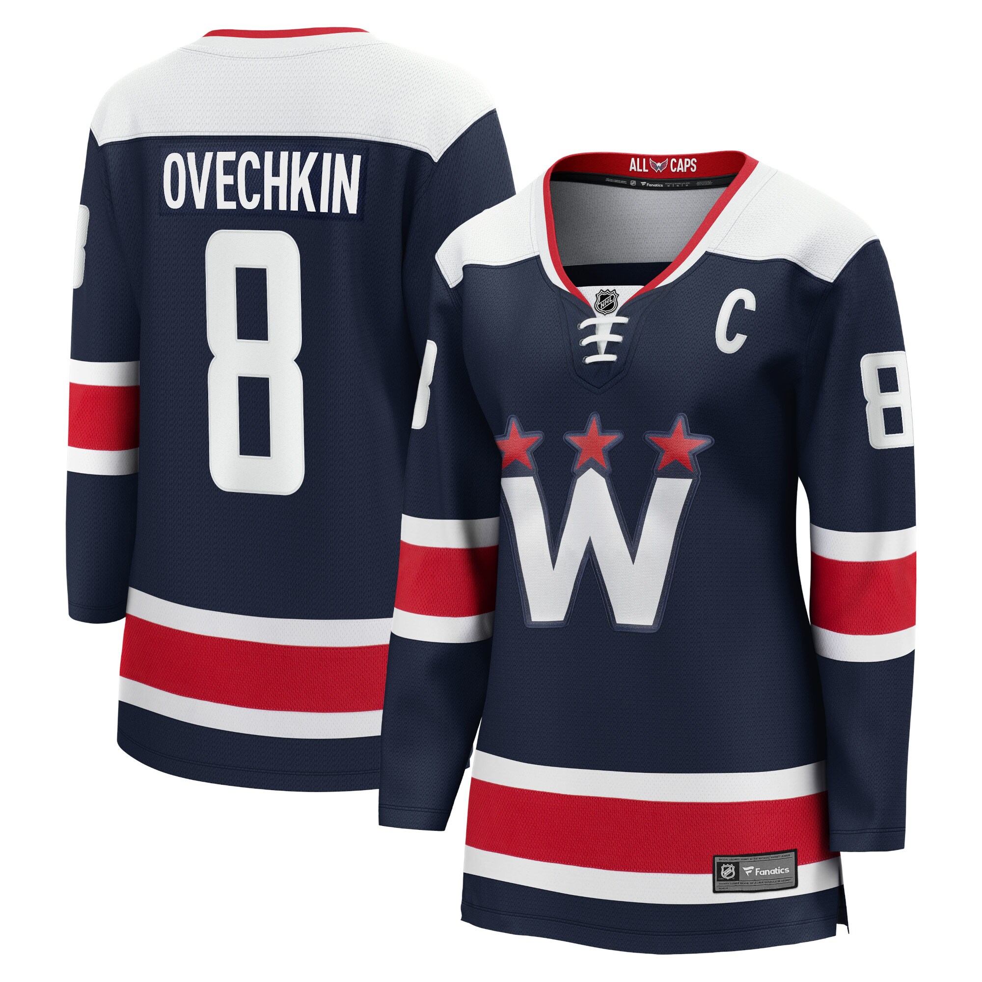 Alexander Ovechkin Washington Capitals Fanatics Women’s Alternate Premier Breakaway Player Jersey – Navy