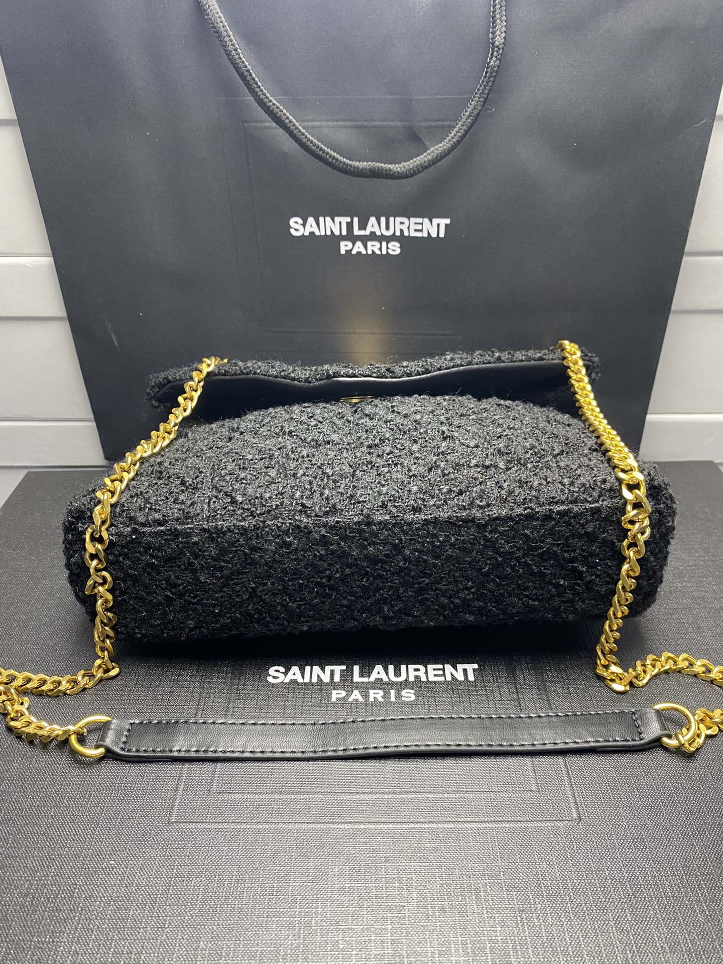 Saint Laurent Small Loulou Boucle Bag Black 23Cm