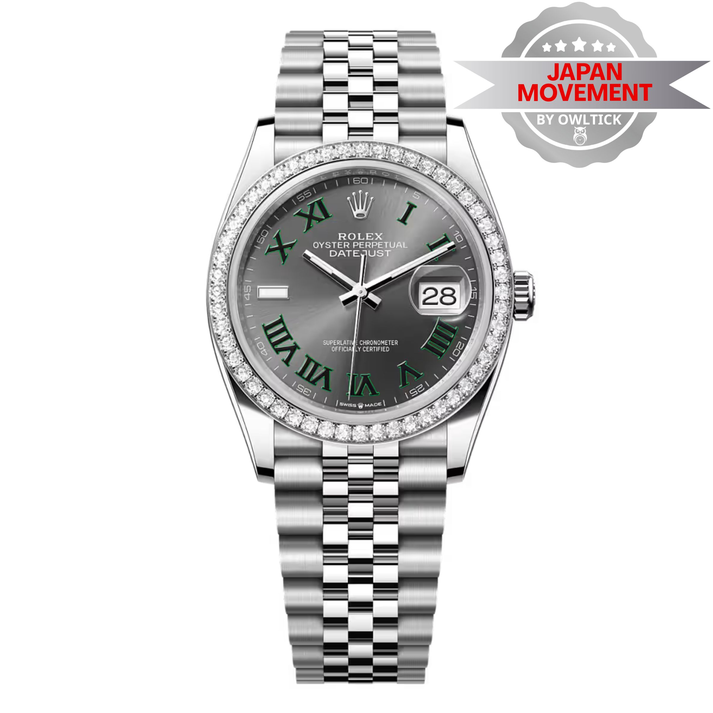 [Superclone] Rolex Datejust 36mm Slate Dial Jubilee 126284RBR